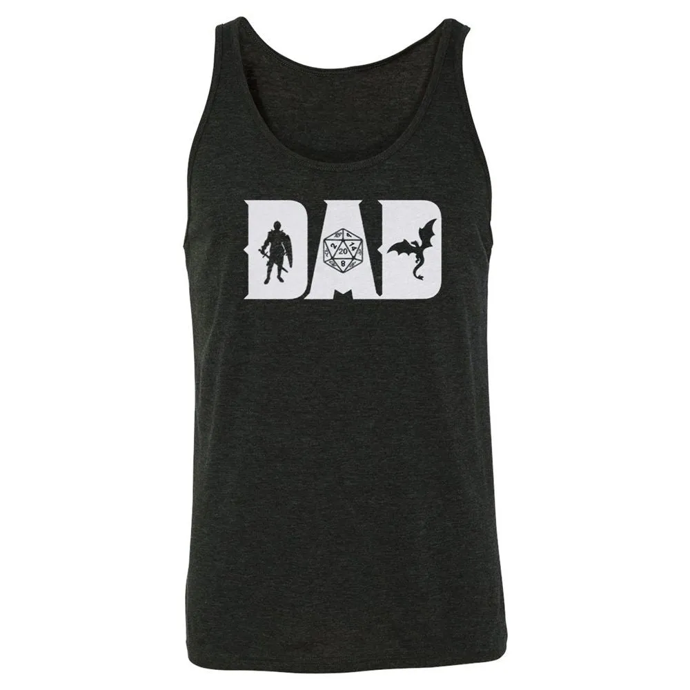 Dad Fathers Day Unisex Jersey Tank - Charcoal Black Triblend - 5