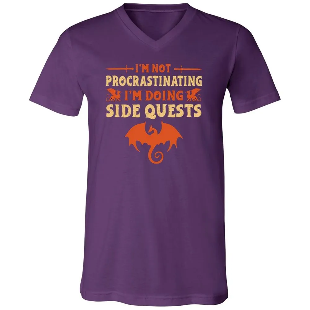 I'm Doing Side Quests Unisex V-Neck T-Shirt - Team Purple - 9