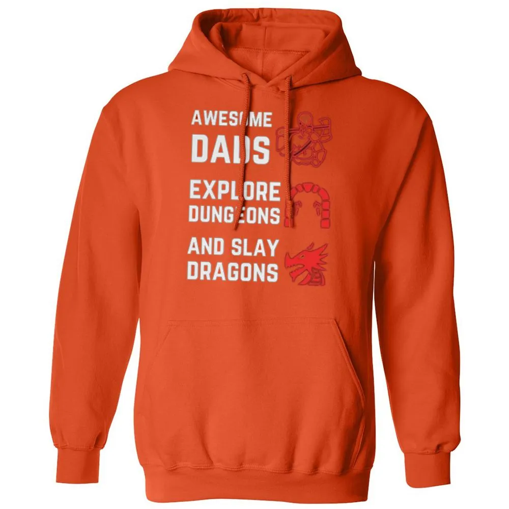 Awesome Dad Fathers Day Classic Unisex Hoodie - Orange - 10