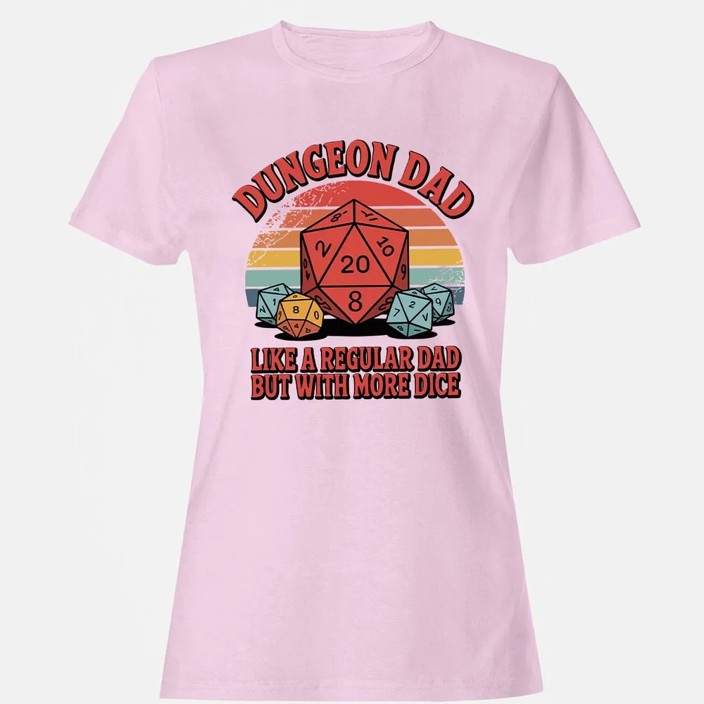 Dungeon Dad With More Dice Women's T-Shirt - Light Pink - 9