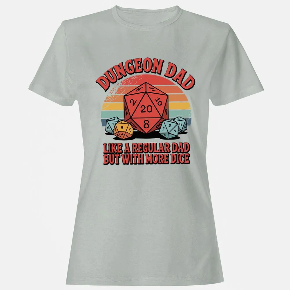 Dungeon Dad With More Dice Women's T-Shirt - Ash - 2