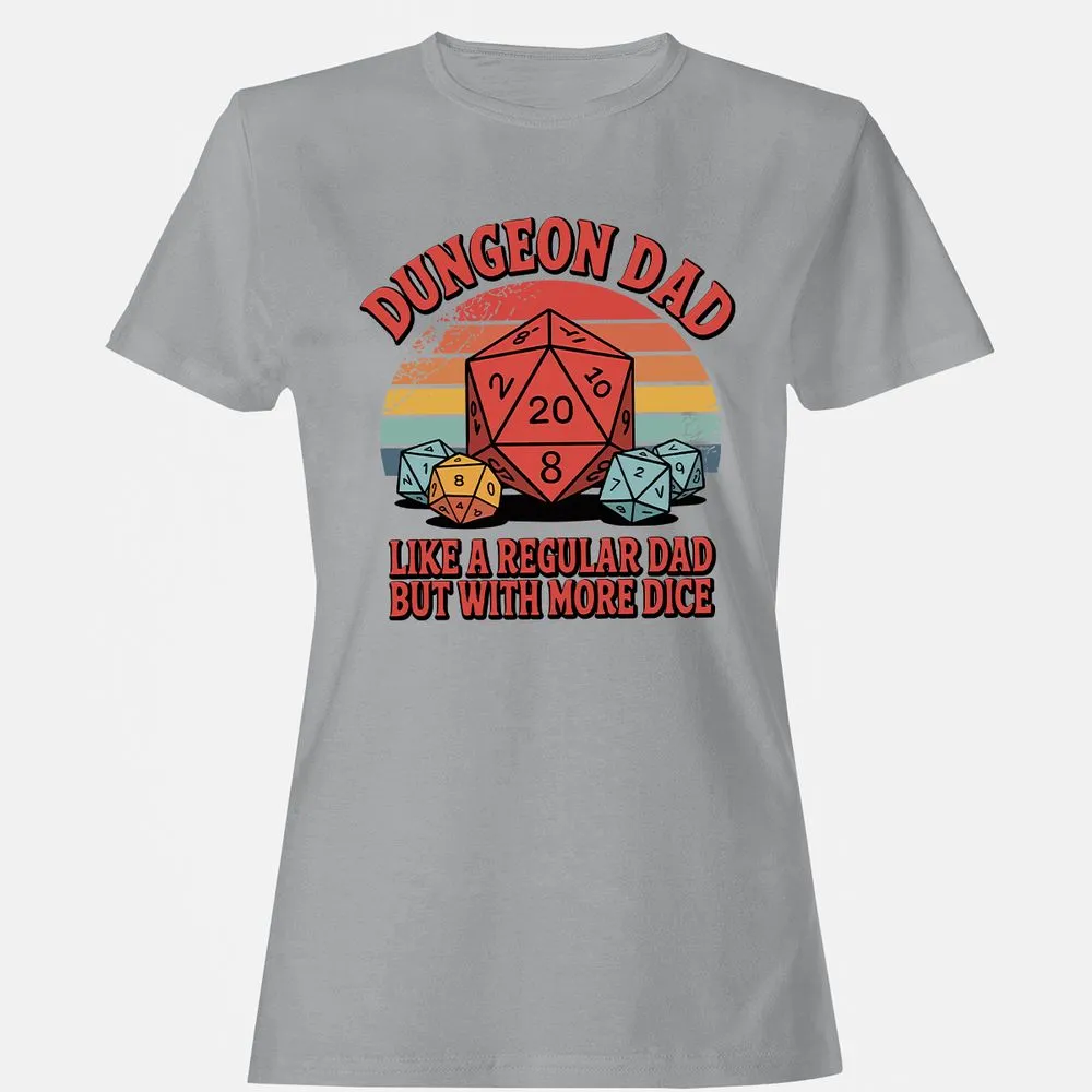 Dungeon Dad With More Dice Women's T-Shirt - Sport Grey - 15