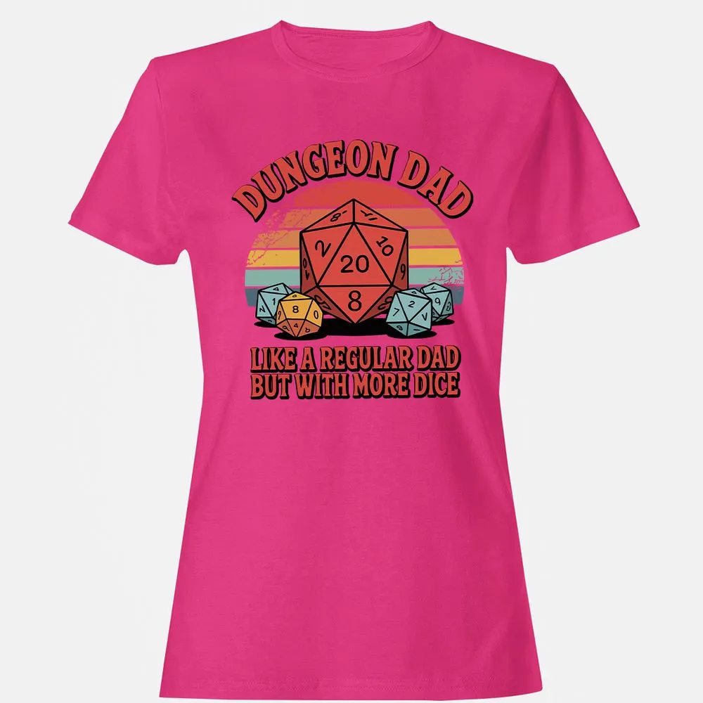 Dungeon Dad With More Dice Women's T-Shirt - Heliconia - 6