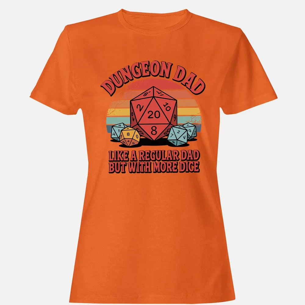 Dungeon Dad With More Dice Women's T-Shirt - Orange - 11