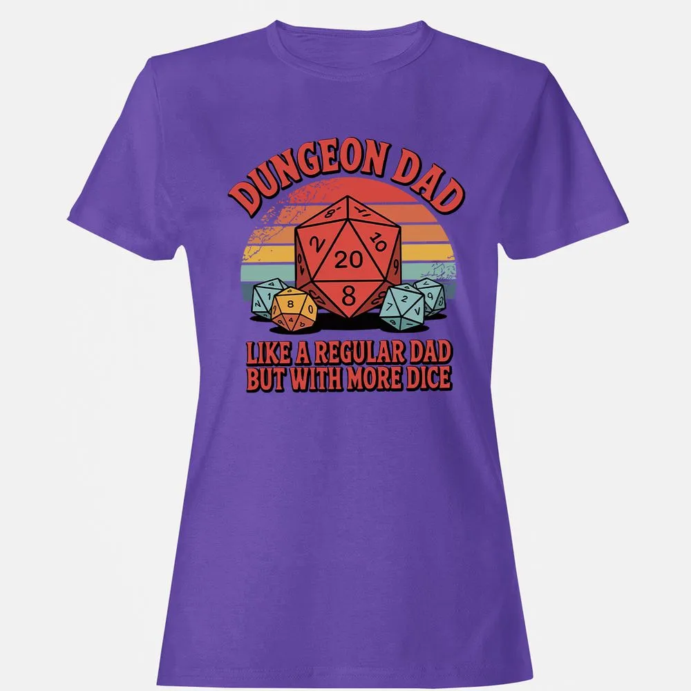 Dungeon Dad With More Dice Women's T-Shirt - Purple - 12
