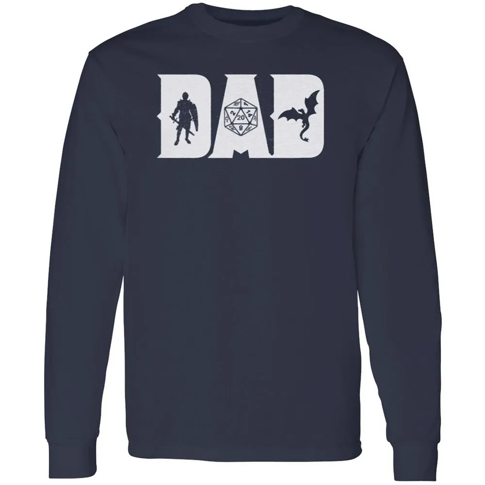 Dad Fathers Day Long Sleeve T-Shirt - Navy - 2