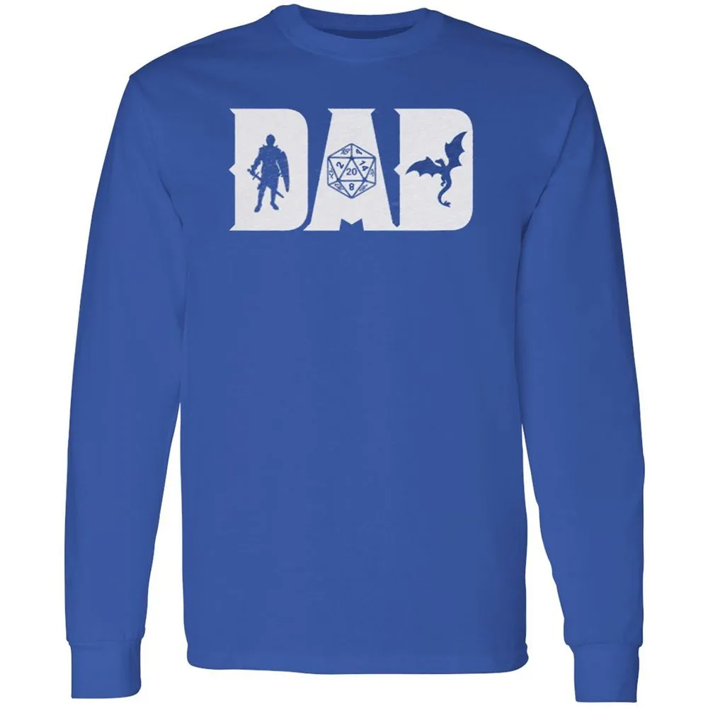 Dad Fathers Day Long Sleeve T-Shirt - Royal - 8