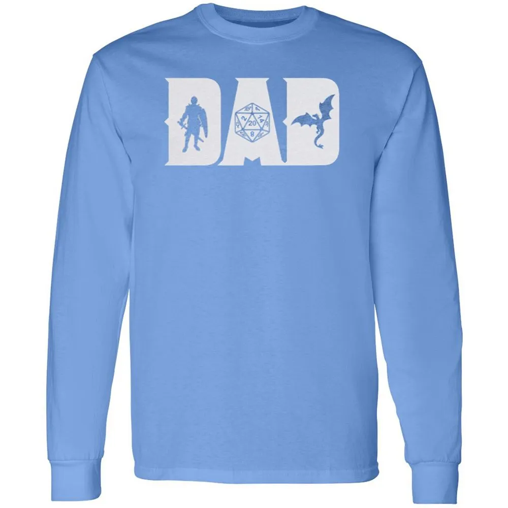 Dad Fathers Day Long Sleeve T-Shirt - Carolina Blue - 12