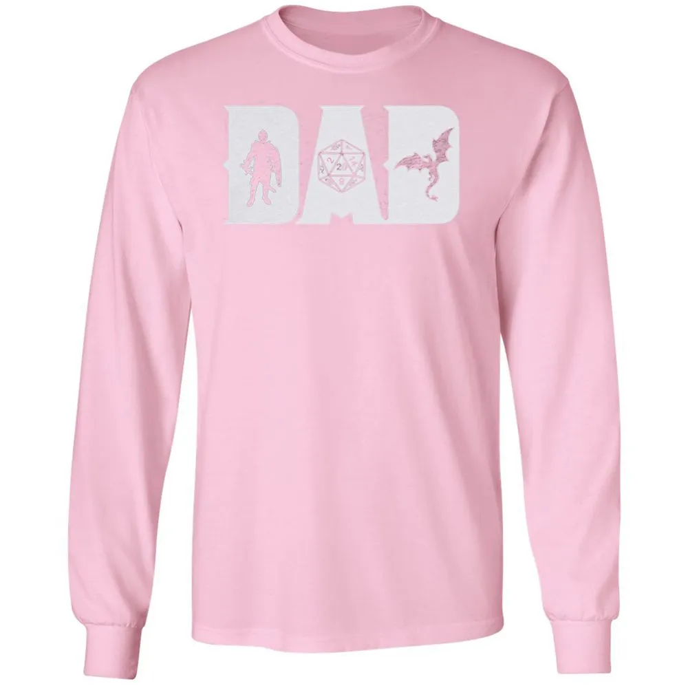 Dad Fathers Day Long Sleeve T-Shirt - Light Pink - 3