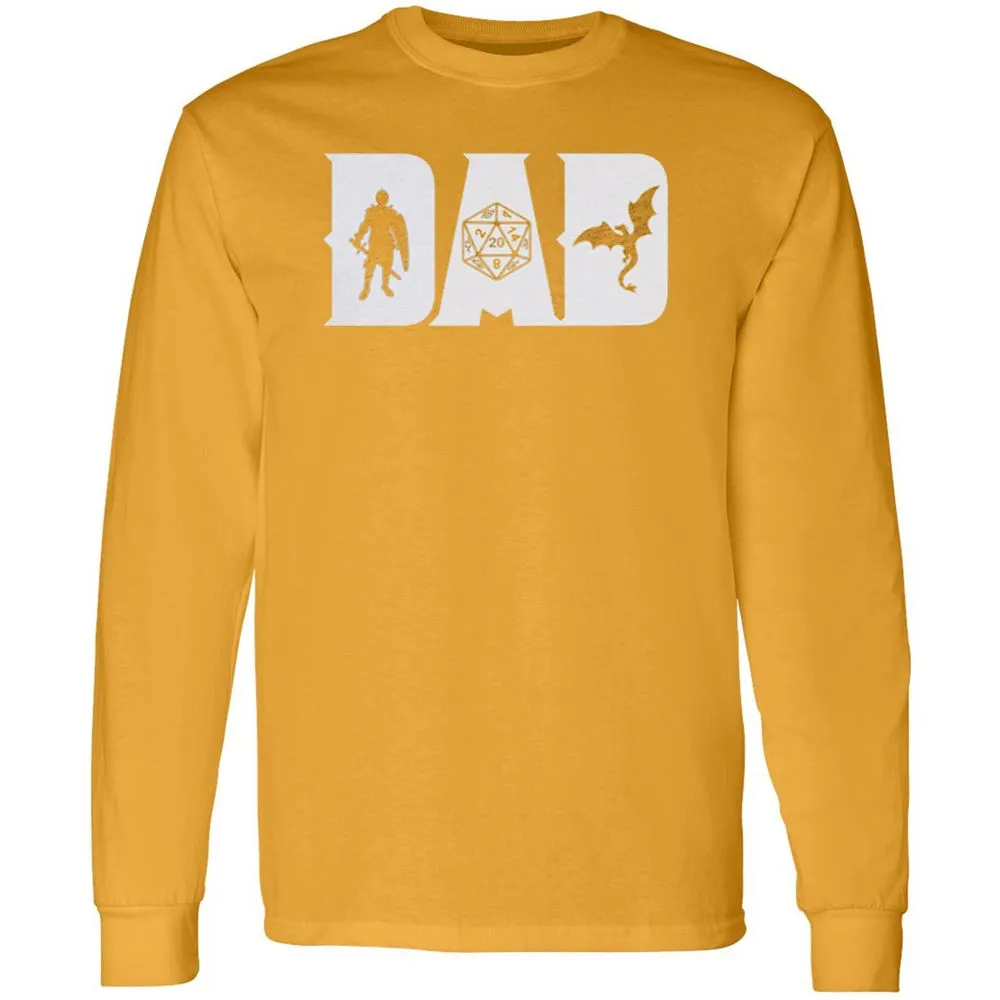 Dad Fathers Day Long Sleeve T-Shirt - Gold - 9