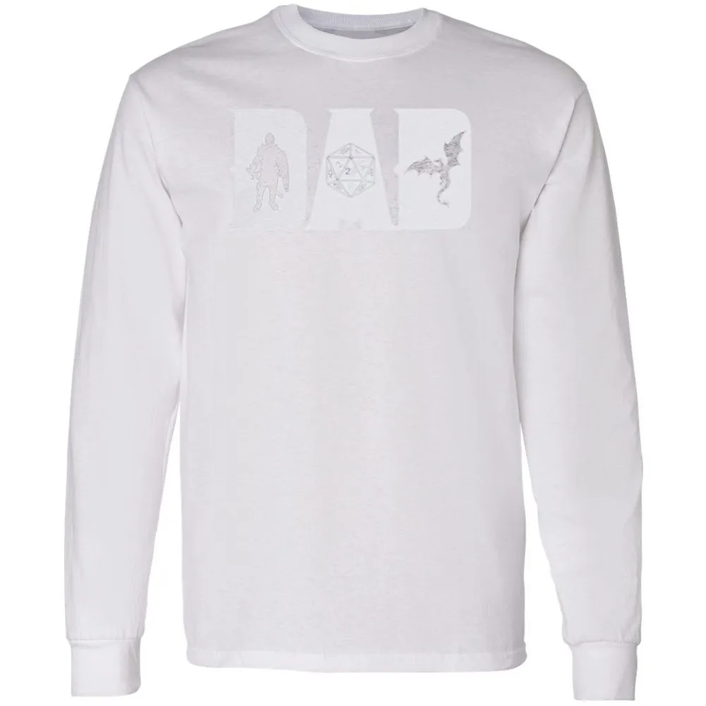 Dad Fathers Day Long Sleeve T-Shirt - White - 5