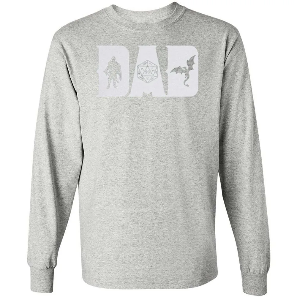 Dad Fathers Day Long Sleeve T-Shirt - Ash - 7