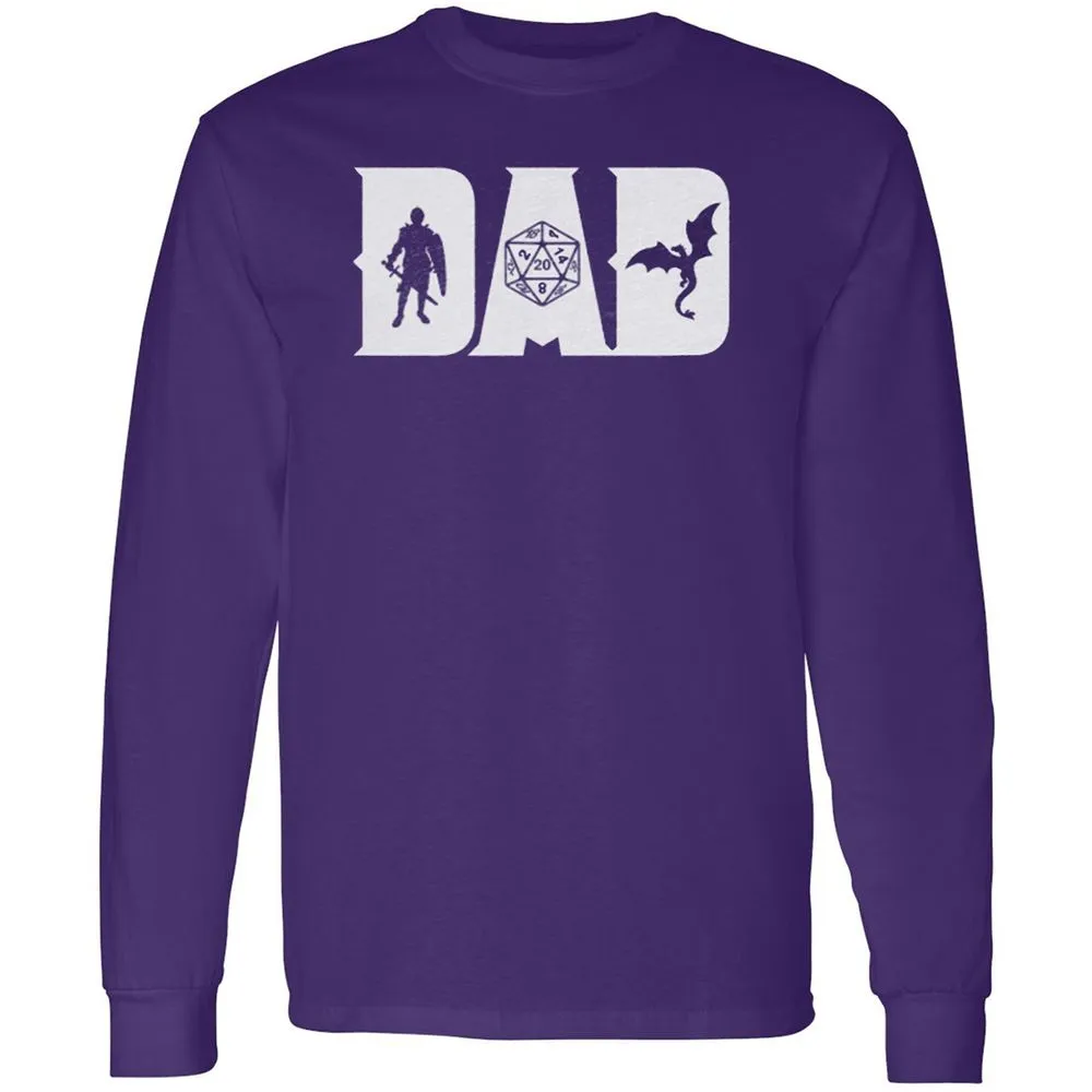 Dad Fathers Day Long Sleeve T-Shirt - Purple - 13