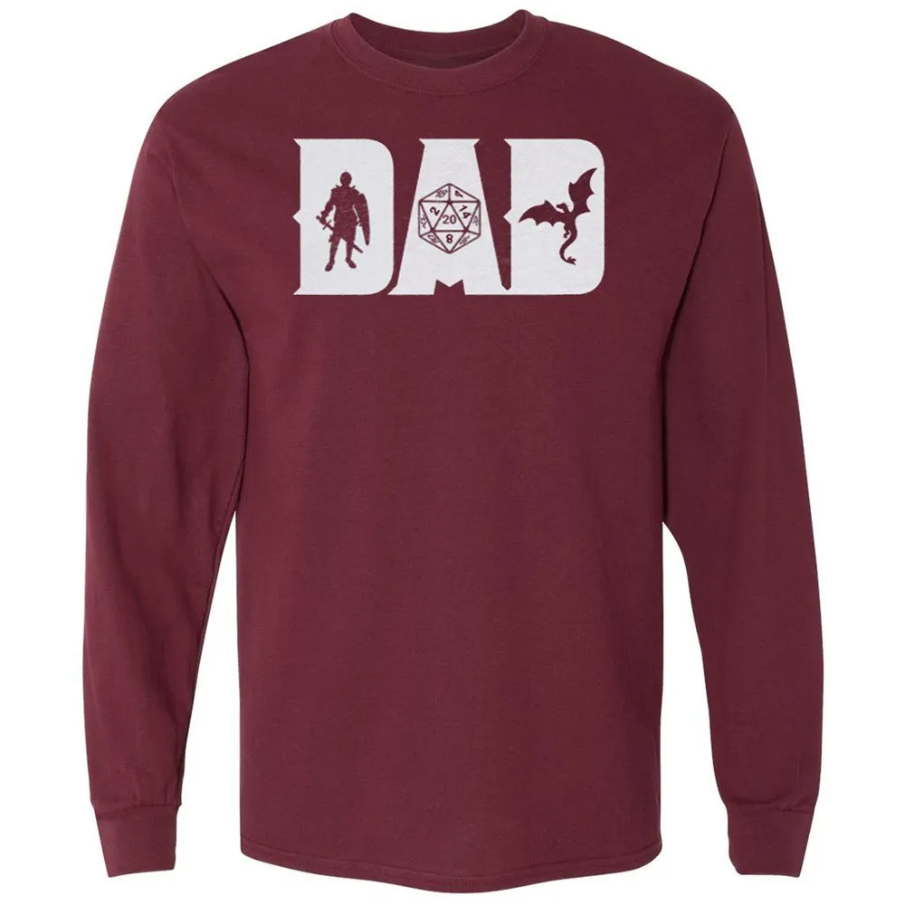 Dad Fathers Day Long Sleeve T-Shirt - Maroon - 11