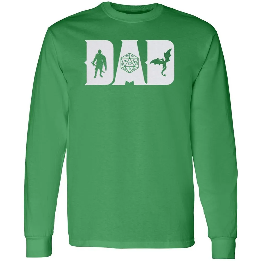 Dad Fathers Day Long Sleeve T-Shirt - Irish Green - 10