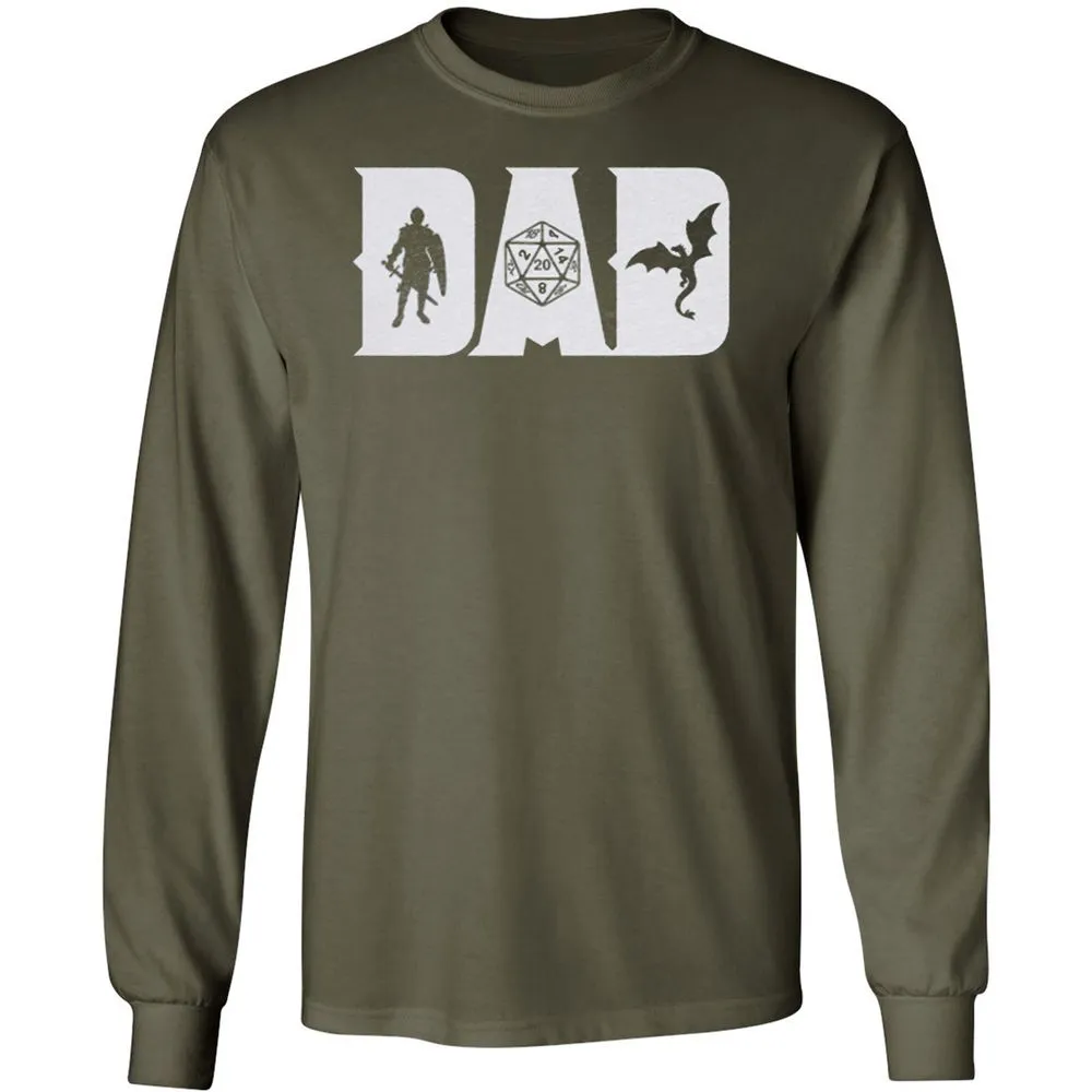 Dad Fathers Day Long Sleeve T-Shirt - Military Green - 16
