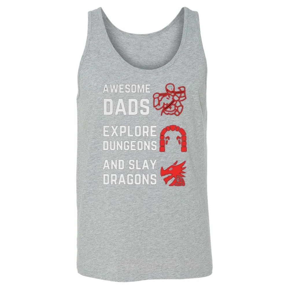 Awesome Dad Fathers Day Unisex Jersey Tank - Athletic Heather - 4