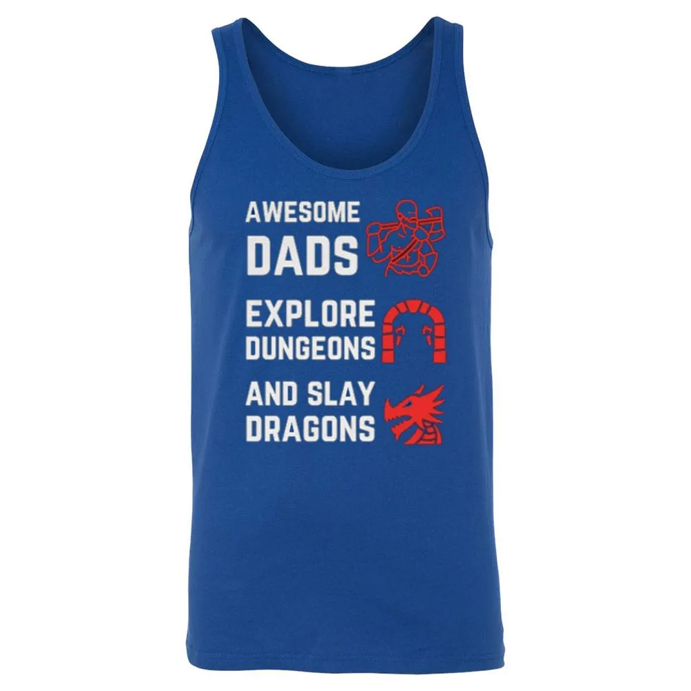 Awesome Dad Fathers Day Unisex Jersey Tank - True Royal - 13
