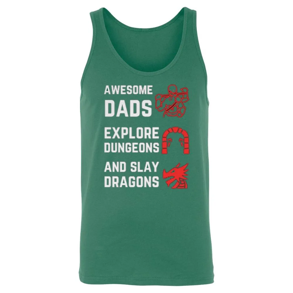 Awesome Dad Fathers Day Unisex Jersey Tank - Kelly - 9