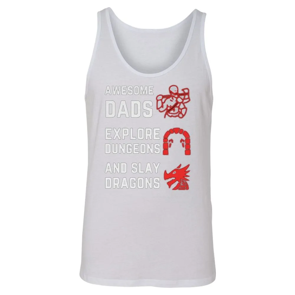 Awesome Dad Fathers Day Unisex Jersey Tank - White - 14