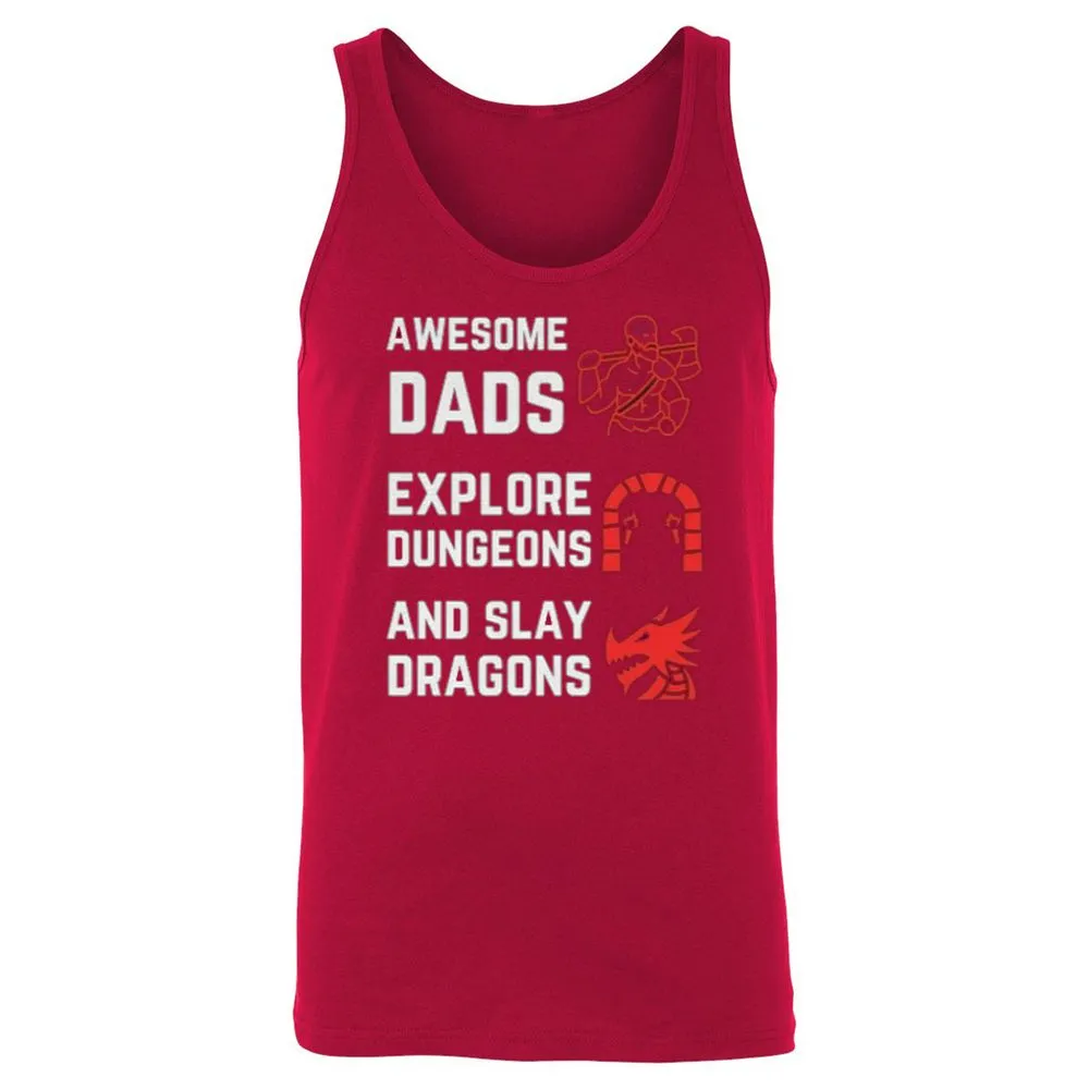 Awesome Dad Fathers Day Unisex Jersey Tank - Red - 11
