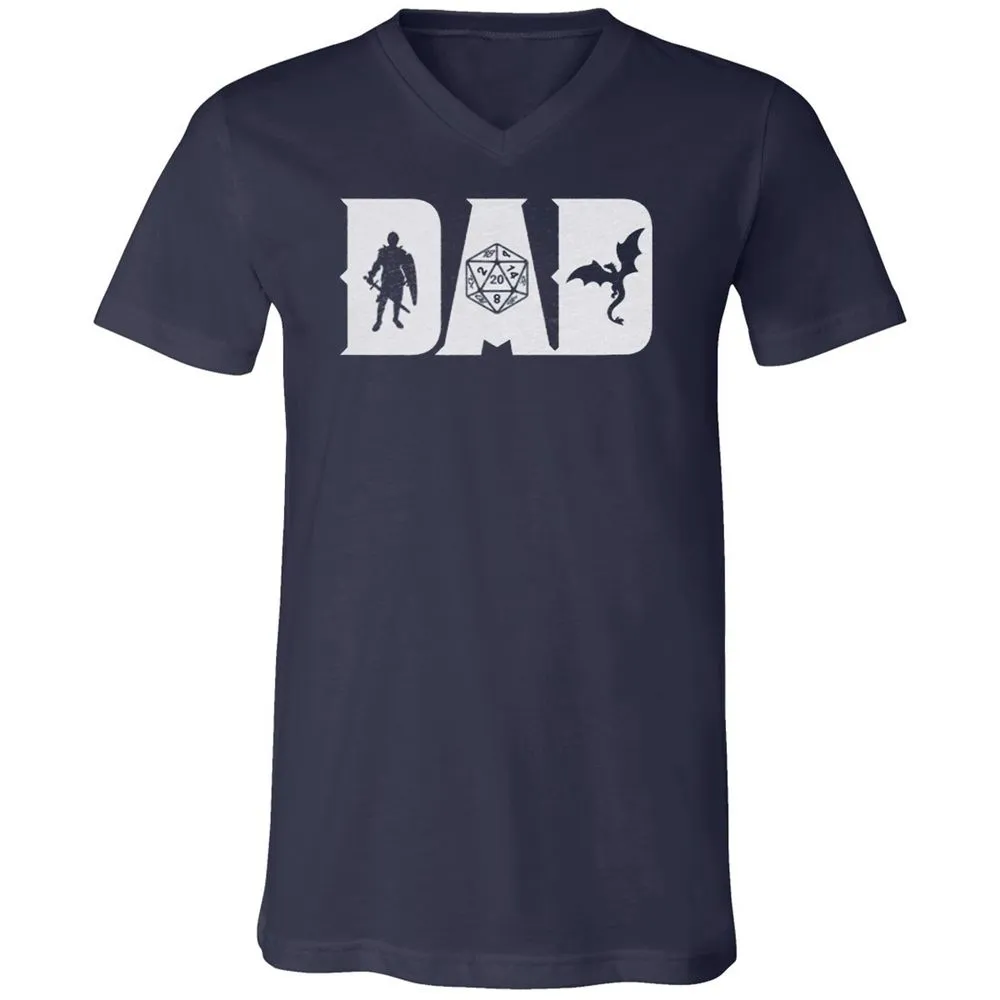 Dad Fathers Day Unisex V-Neck T-Shirt - Navy - 2