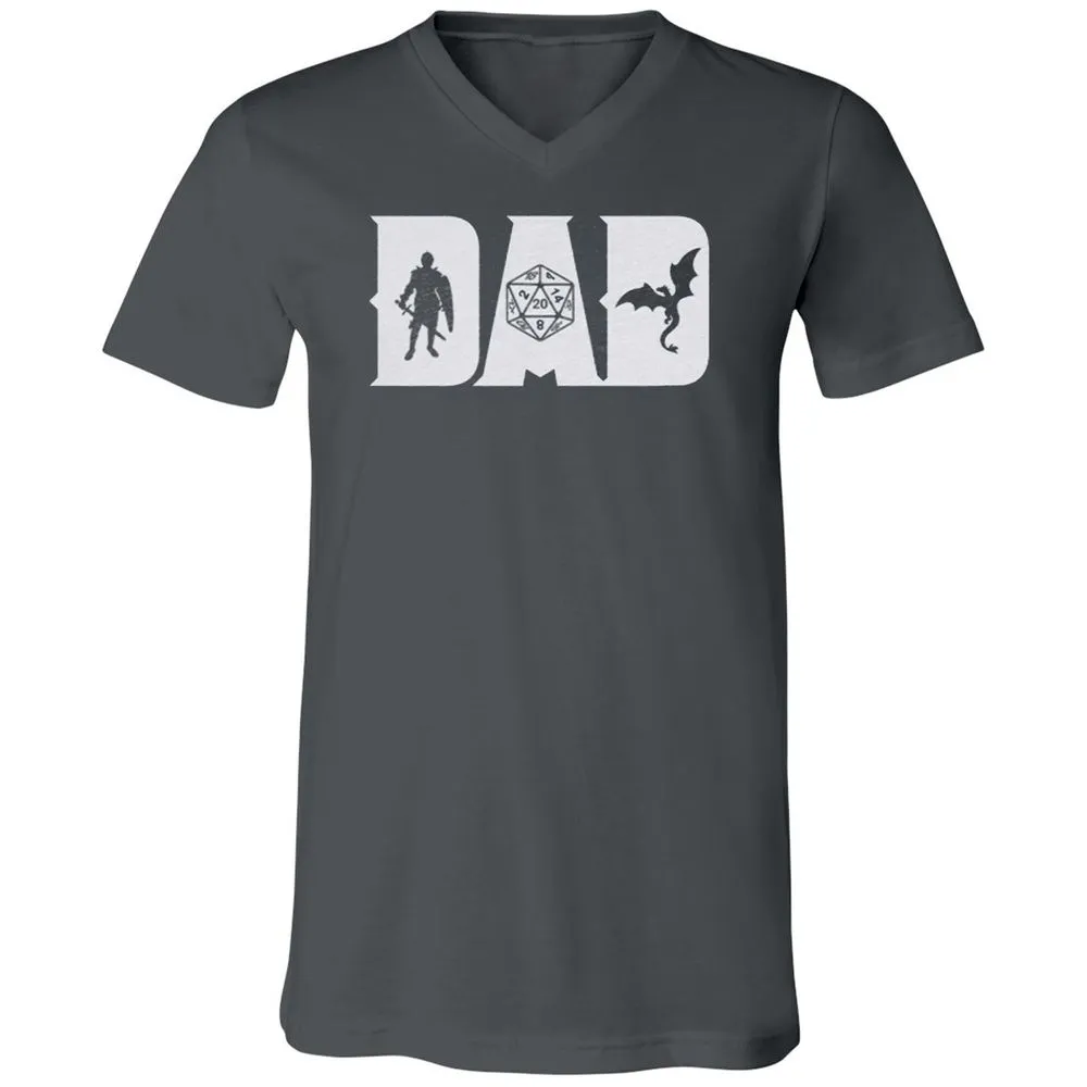 Dad Fathers Day Unisex V-Neck T-Shirt - Asphalt - 12