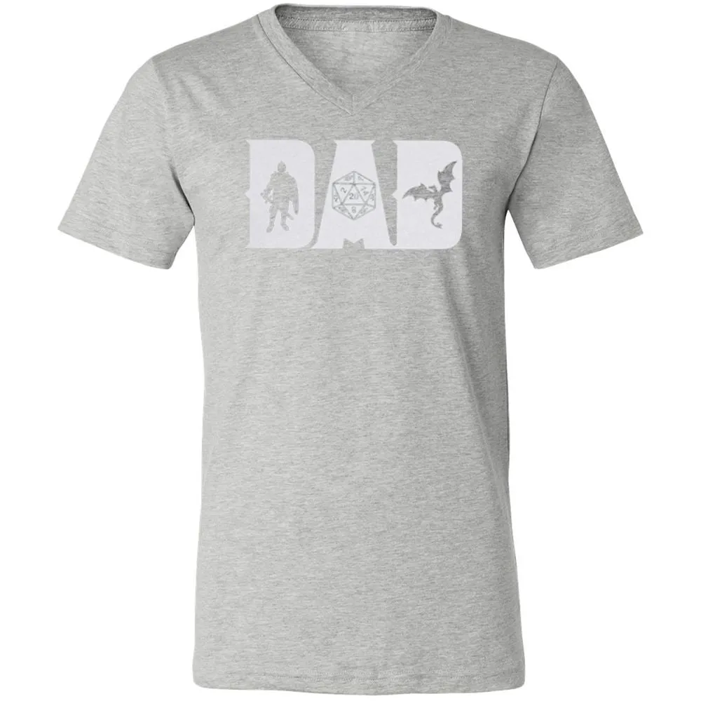 Dad Fathers Day Unisex V-Neck T-Shirt - Athletic Heather - 7