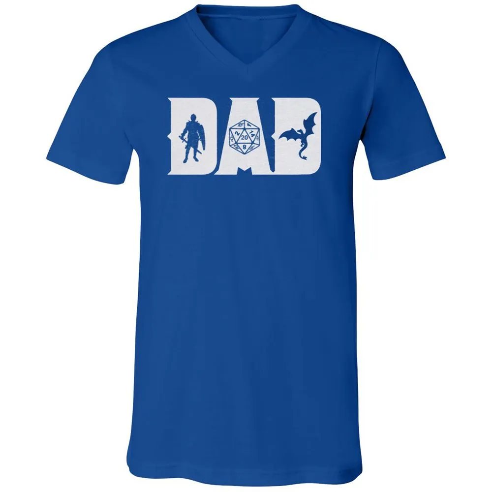 Dad Fathers Day Unisex V-Neck T-Shirt - True Royal - 4