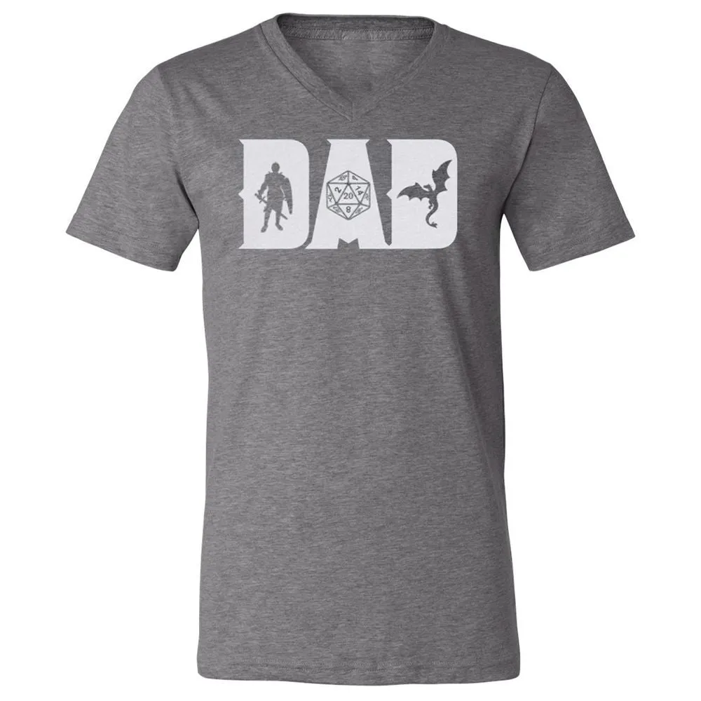 Dad Fathers Day Unisex V-Neck T-Shirt - Deep Heather - 13