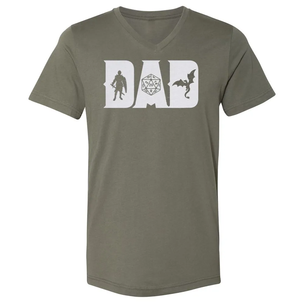 Dad Fathers Day Unisex V-Neck T-Shirt - Military Green - 10