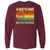 Awesome Dads Explore Dungeons Long Sleeve T-Shirt - Maroon - 11