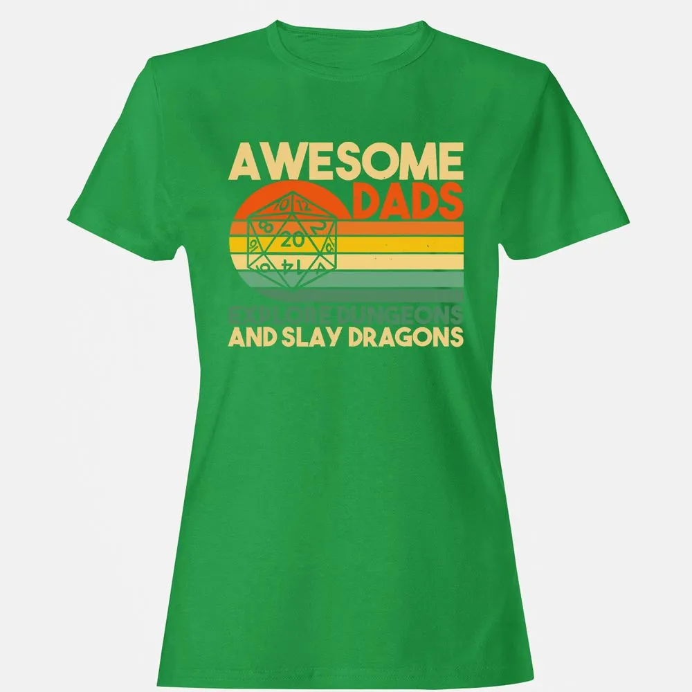 Awesome Dads Explore Dungeons Women's T-Shirt - Irish Green - 7