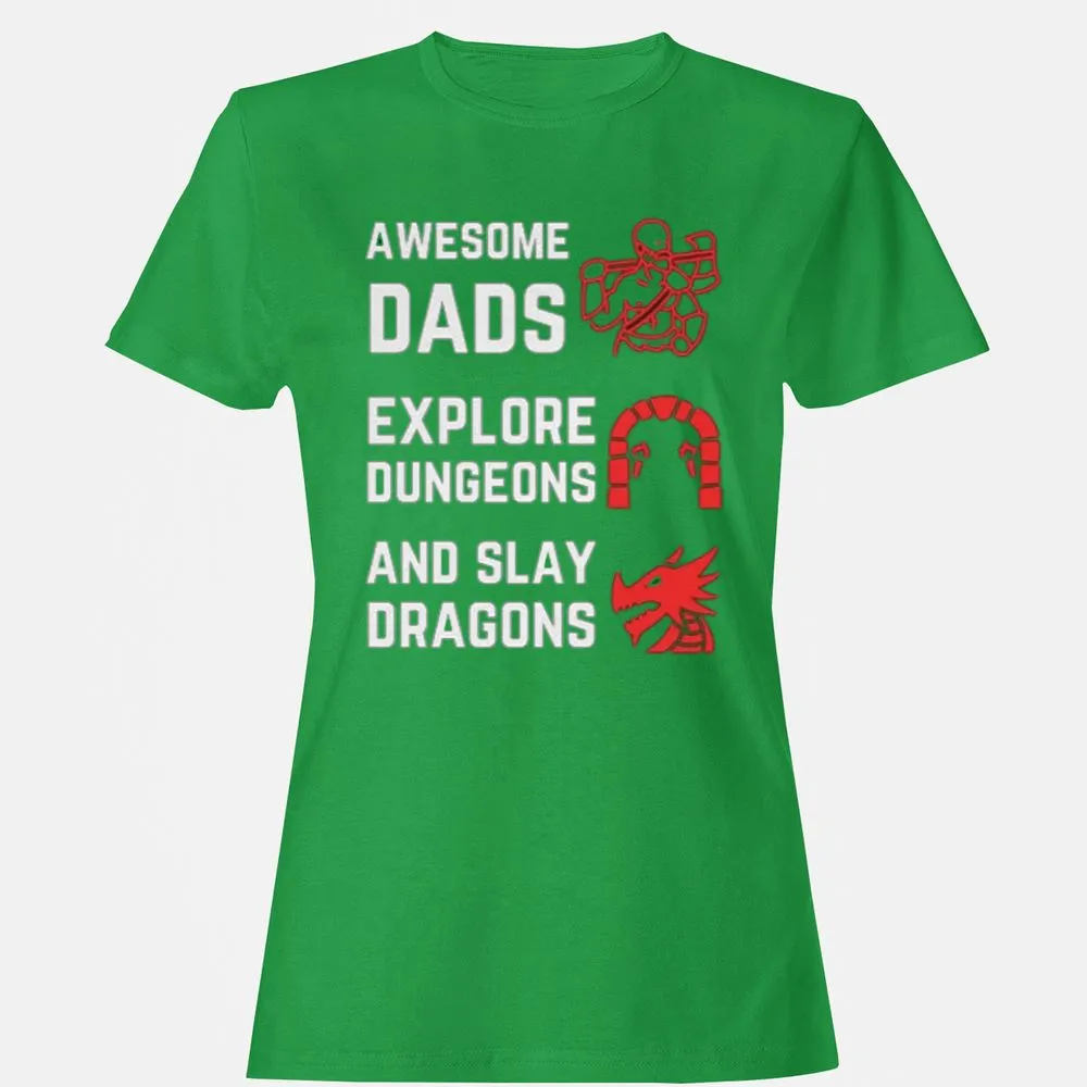 Awesome Dad Fathers Day Women's T-Shirt - Irish Green - 7
