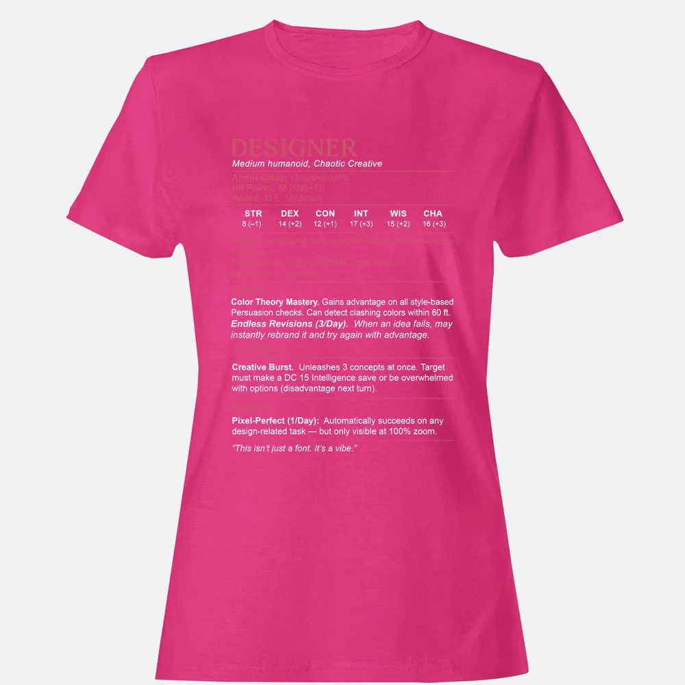 Designer Stats Women's T-Shirt - Heliconia - 6