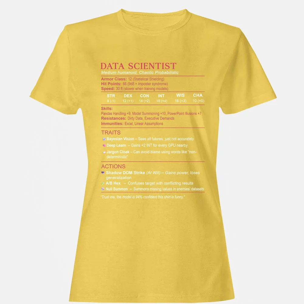 Data Scientist Stats Women's T-Shirt - Daisy - 4