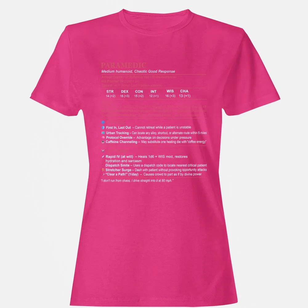 Paramedic Stats Women's T-Shirt - Heliconia - 6
