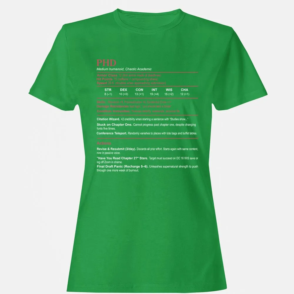PhD Stats Women's T-Shirt - Irish Green - 7