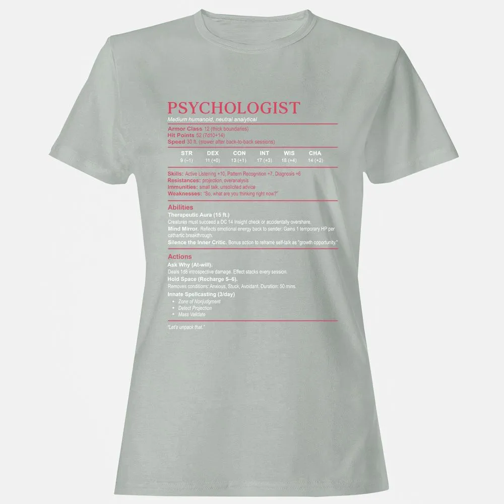 Psychologist Stats Women's T-Shirt - Ash - 2