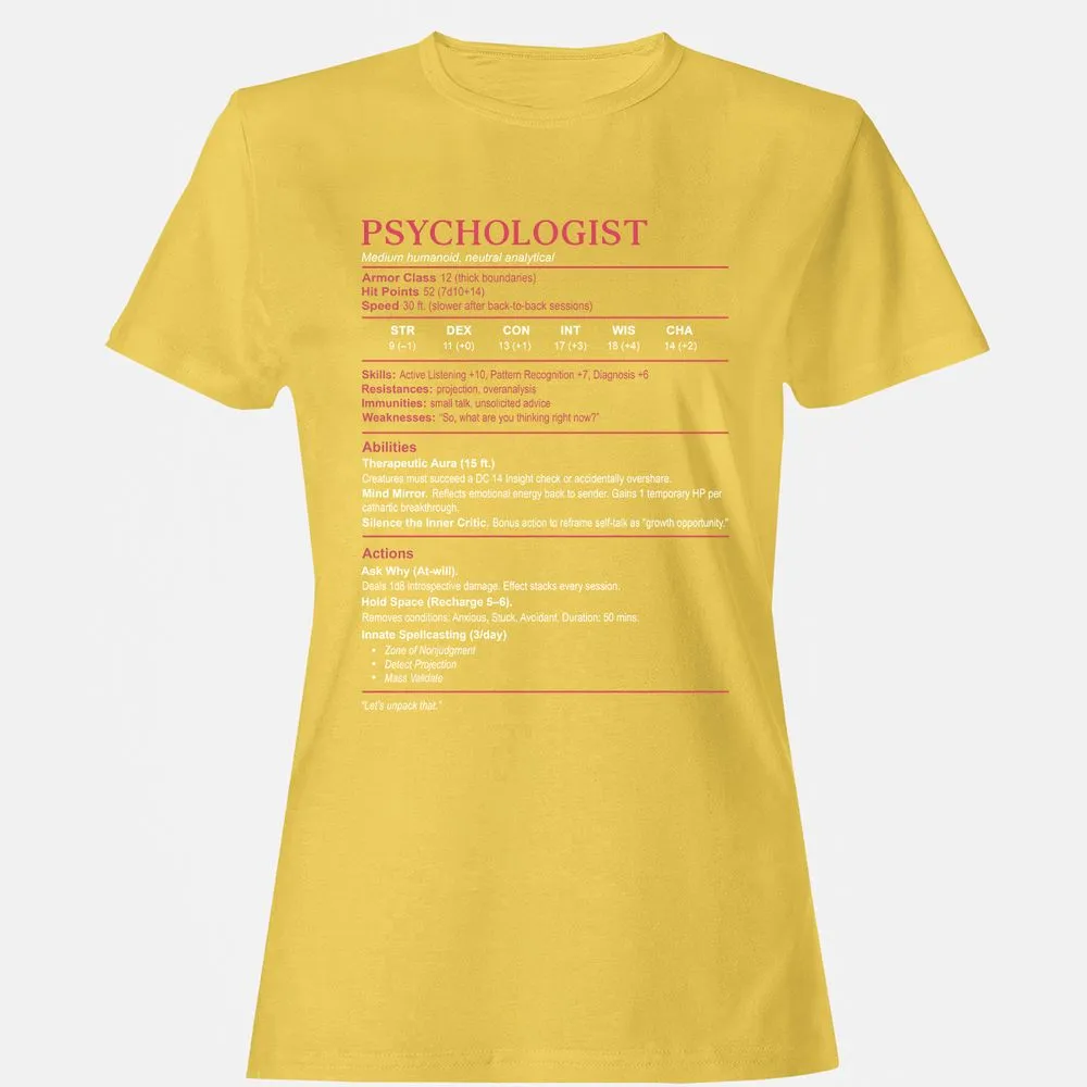 Psychologist Stats Women's T-Shirt - Daisy - 4