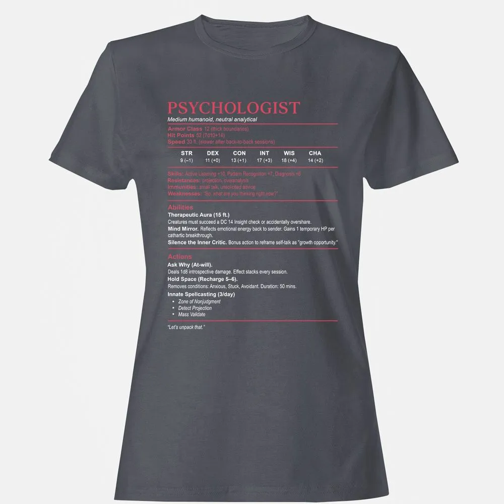 Psychologist Stats Women's T-Shirt - Dark Heather - 5