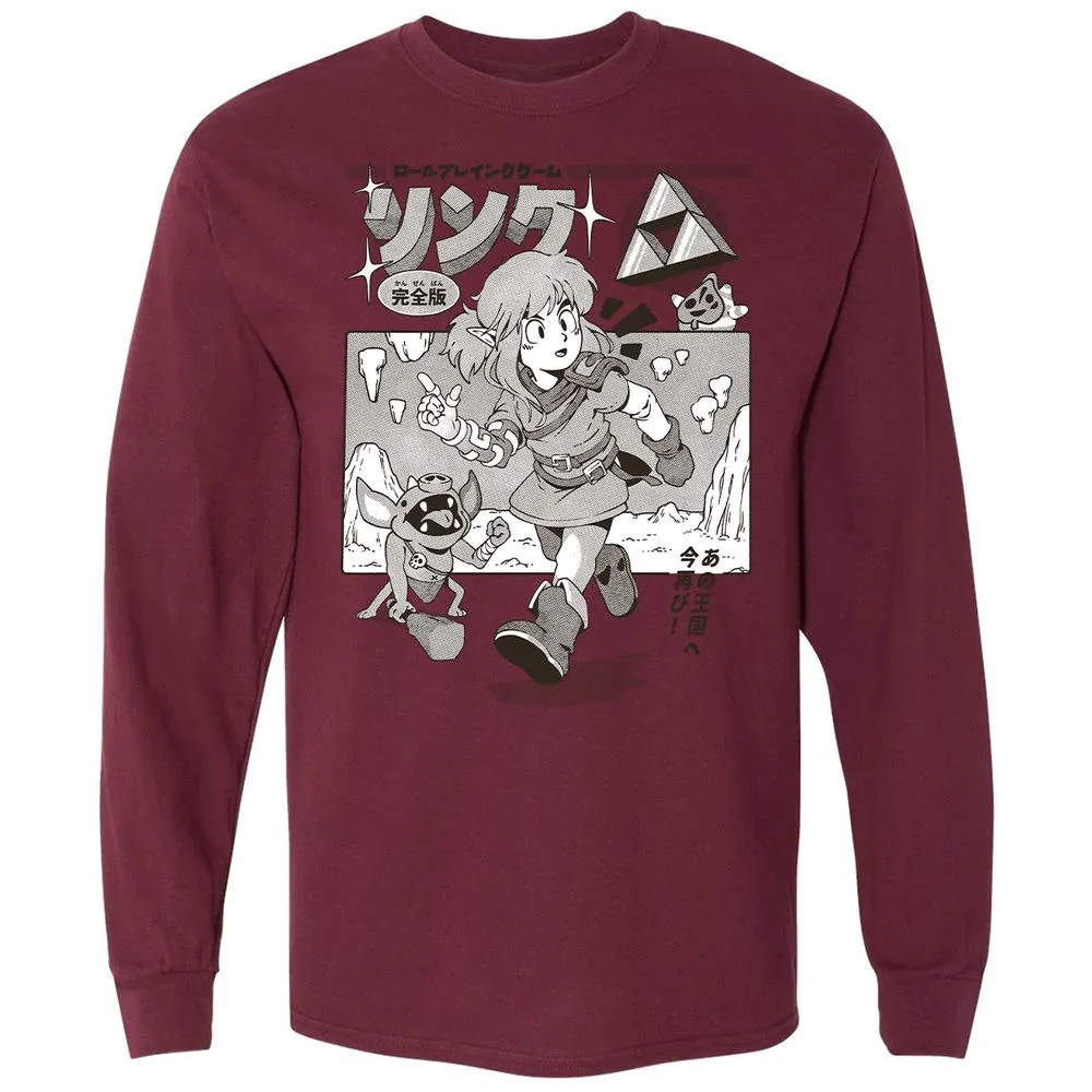 Long Sleeve T-Shirt - EB2RXXD9 - Maroon - 11
