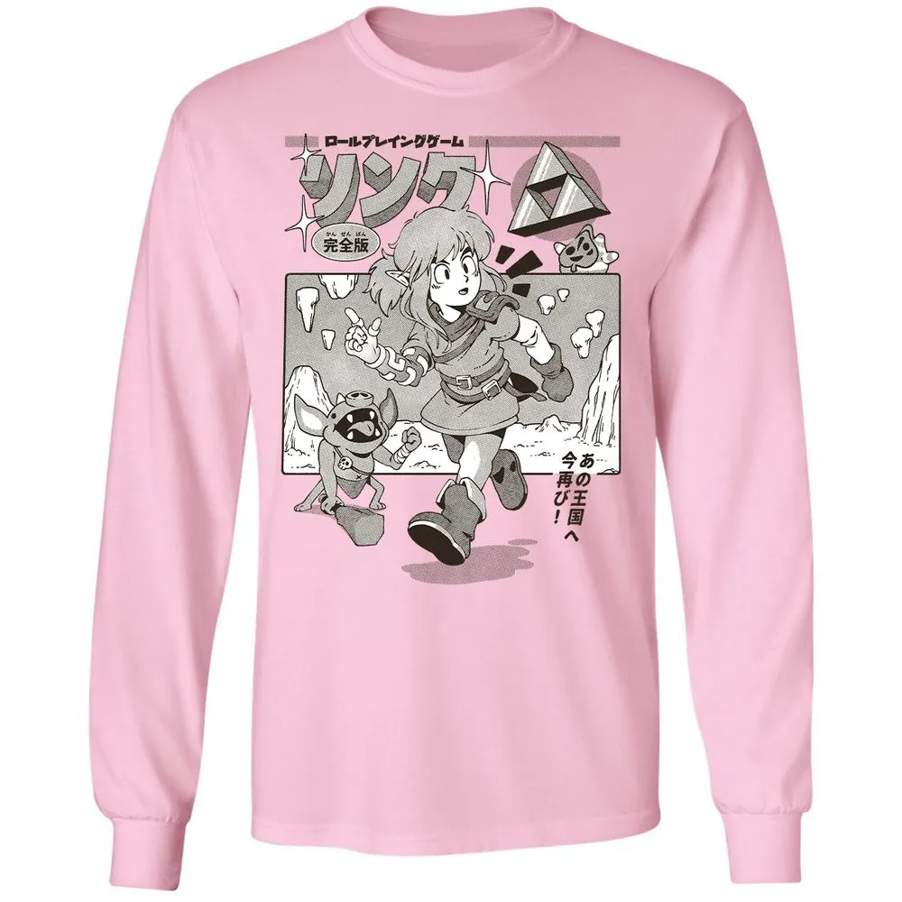 Long Sleeve T-Shirt - EB2RXXD9 - Light Pink - 3