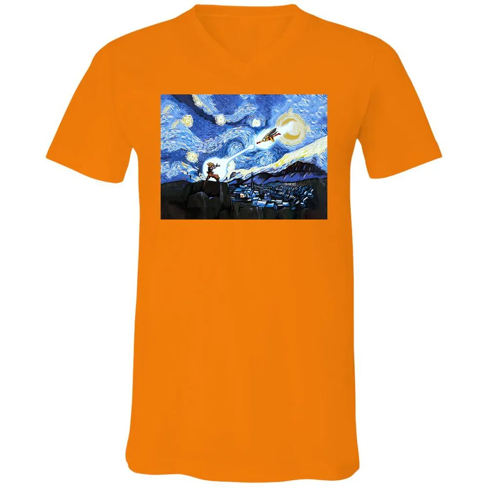Unisex V-Neck T-Shirt - 7UW6S7JB - Orange - 11