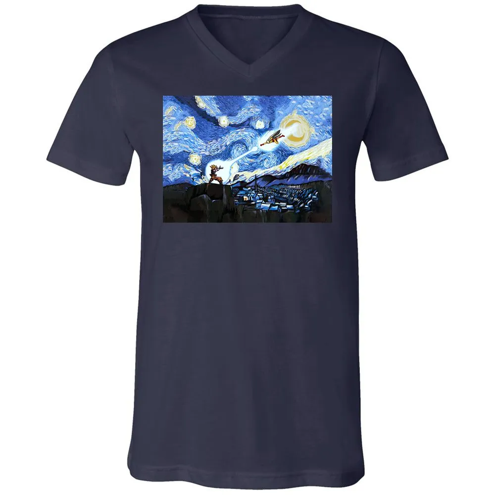 Unisex V-Neck T-Shirt - 7UW6S7JB - Navy - 9