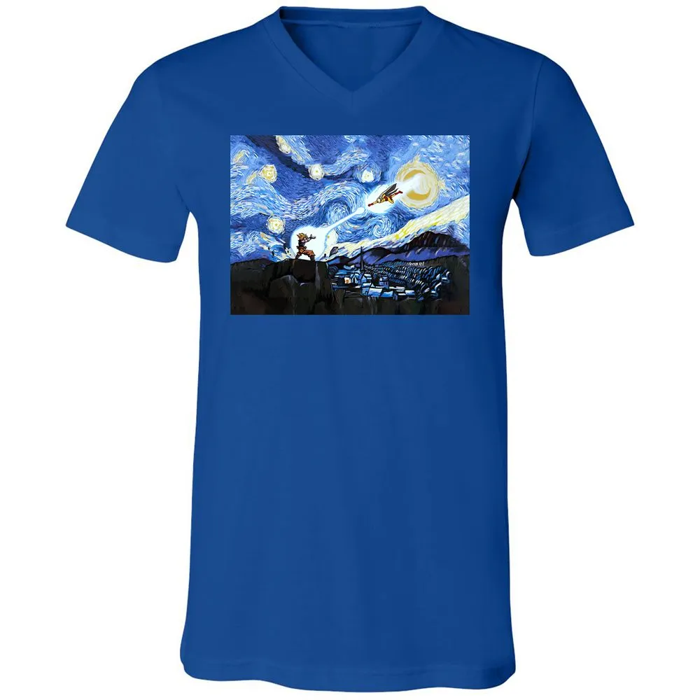 Unisex V-Neck T-Shirt - 7UW6S7JB - True Royal - 4