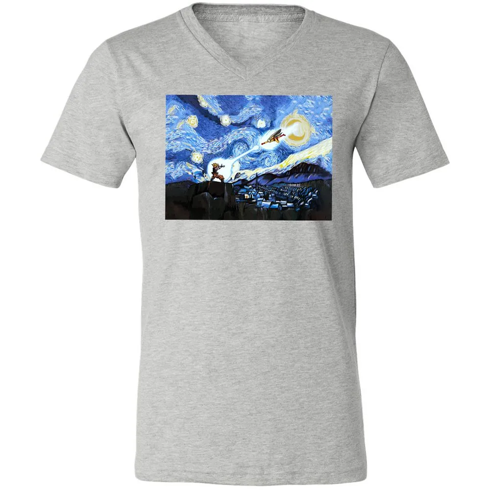 Unisex V-Neck T-Shirt - 7UW6S7JB - Athletic Heather - 7