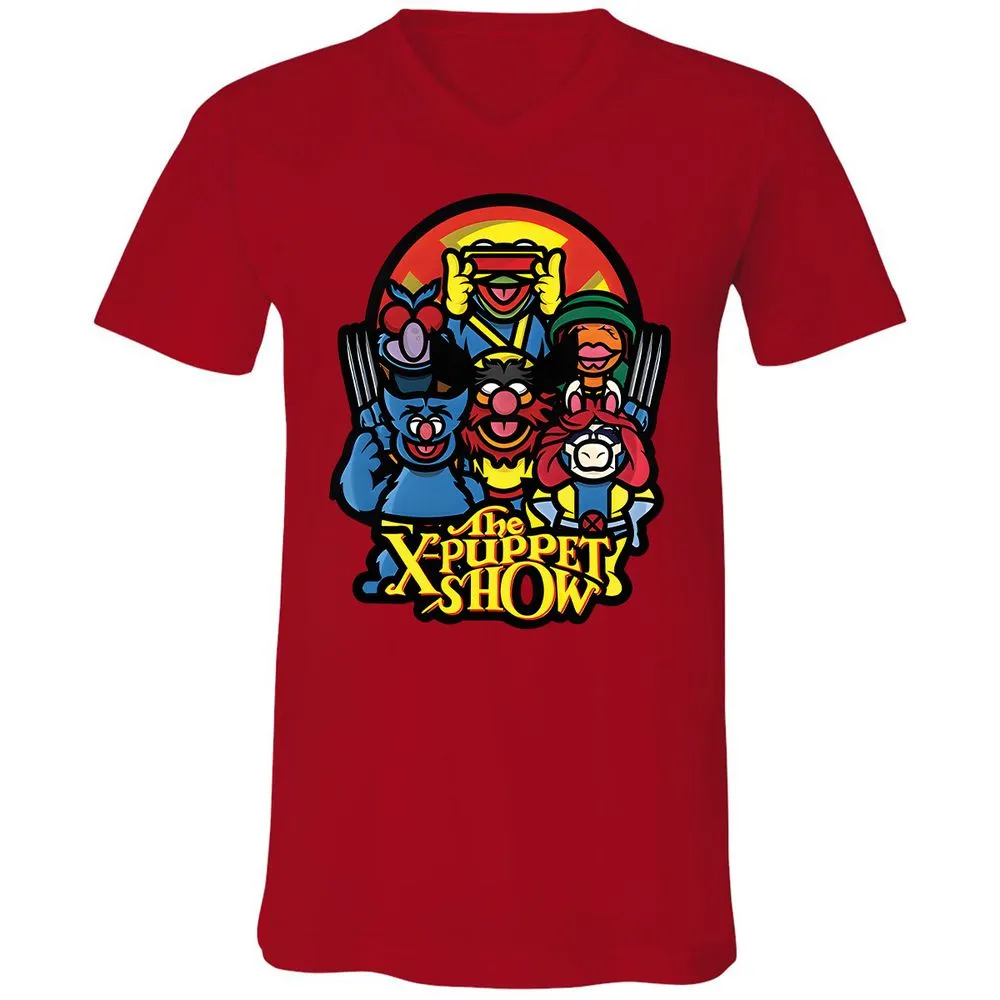Unisex V-Neck T-Shirt - 27HZXBAF - Red - 3