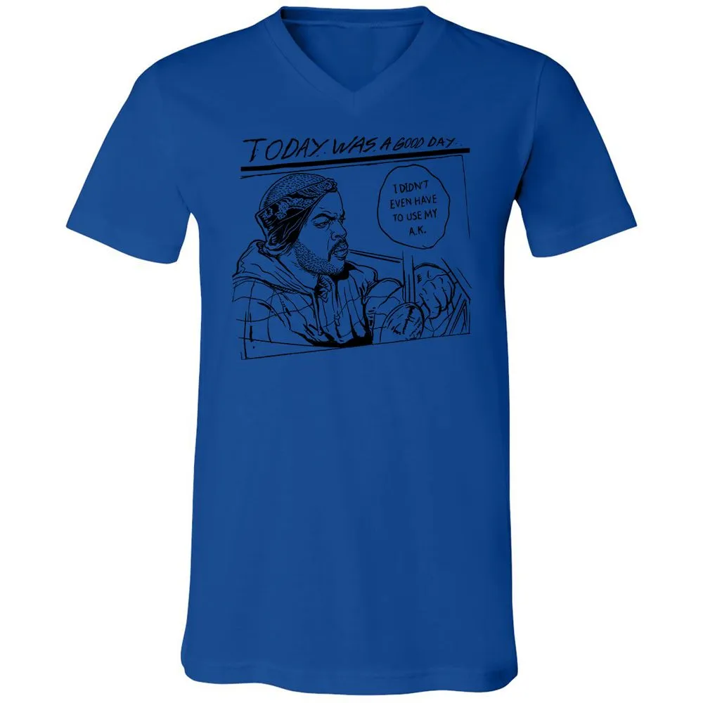 Unisex V-Neck T-Shirt - FKAZEEUL - True Royal - 4