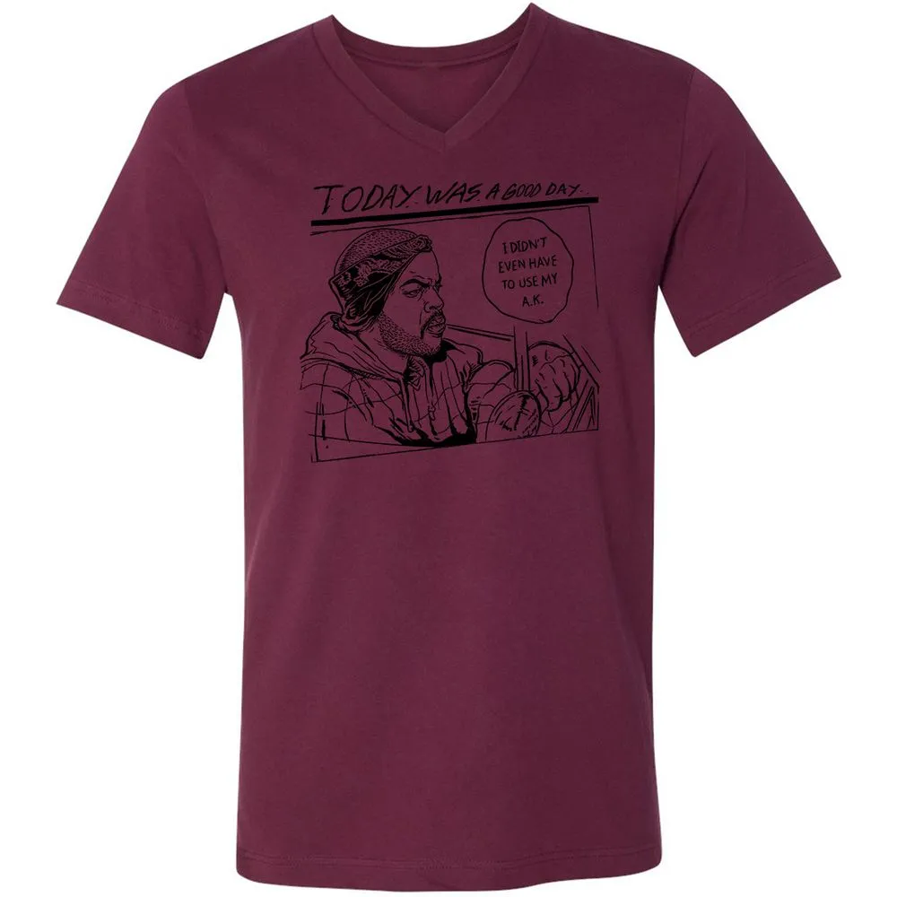 Unisex V-Neck T-Shirt - FKAZEEUL - Maroon - 6